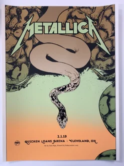 Gig Posters Metallica - 2019 Paul Pope Poster Cleveland, OH Quicken Loans