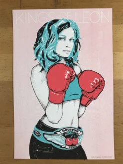 Kings Of Leon - 2017 Kate Crosgrove Poster Houston, TX Boxer Boxing