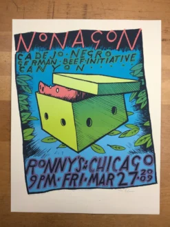 Nonagon - 2009 Jay Ryan Poster Chicago, IL Ronny's