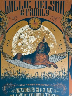 Willie Nelson - 2017 Status Serigraph Poster Austin, TX Gig Posters