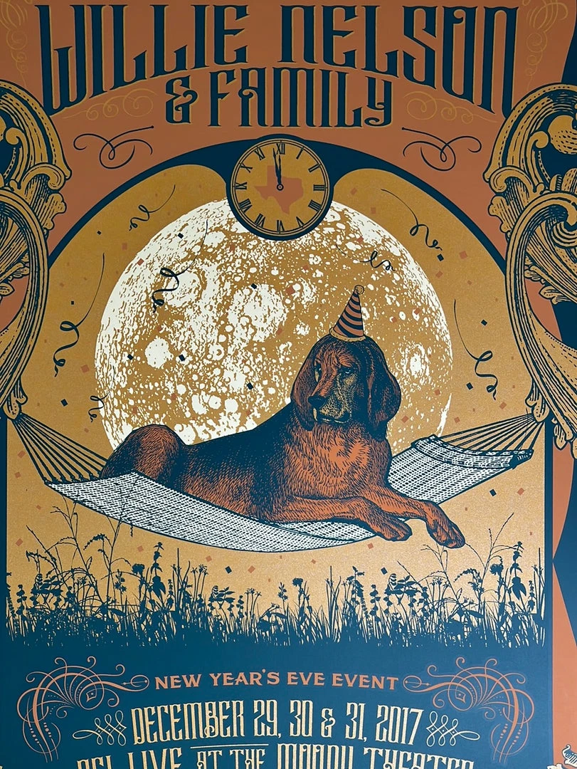 Willie Nelson - 2017 Status Serigraph Poster Austin, TX Gig Posters