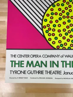 Nicholas Krushenick Art Prints The Man In The Moon - 1968 Art Print Poster Original Vintage