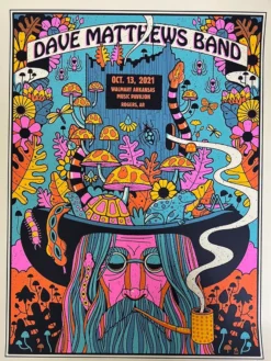 Methane Studios Gig Posters Dave Matthews Band - 2021 Methane Poster Rogers, AR 10/13