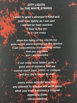 The White Stripes City Lights - Third Man Records Poster