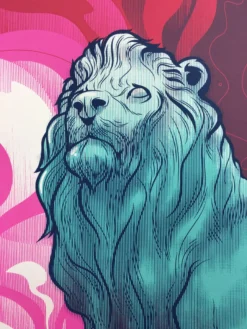 Chicago Bronze Lion - Delicious Design League Poster Art Print