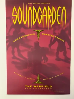 BGP 56 Soundgarden - 1992 Rex Ray Poster The Warfield Theatre San Fran 1st