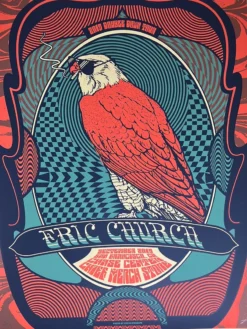 Eric Church - 2019 Status Serigraph Poster San Francisco, CA 2 Gig Posters