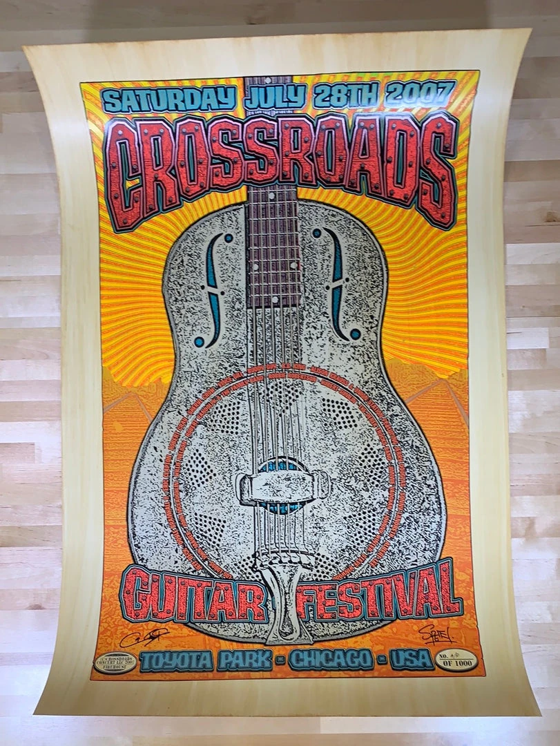 Crossroads Guitar Festival - 2007 Chuck Sperry Guitar Poster, Eric Clapton