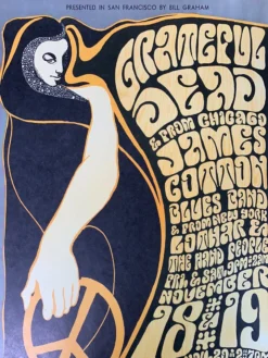 Grateful Dead - 1966 Wes Wilson Poster San Francisco, CA The Fillmore 38
