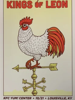 Kings Of Leon - 2017 Tyler Skaggs Poster Louisville, KY KFC Yum! Center