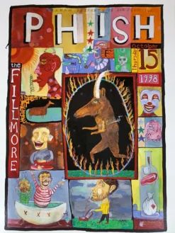 Phish - 1998 Poster Joel Elrod Fillmore Auditorium San Fran 1st Gig Posters