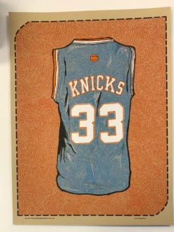 Knicks - 2014 Fugscreens Studios Poster Patrick Ewing Jersey Print