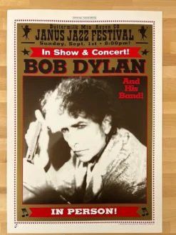 Colorado Bob Dylan - 2002 Geoff Gans Poster Aspen, CO Janus Jazz Fest