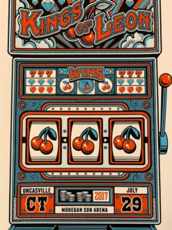 Kings Of Leon - 2017 Jesse Philips Poster Uncasville, CT Mohegan Sun Arena