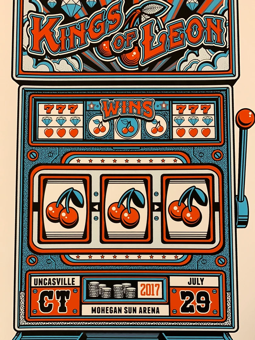 Kings Of Leon - 2017 Jesse Philips Poster Uncasville, CT Mohegan Sun Arena
