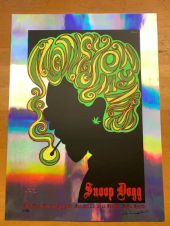 Foil Posters Snoop Dogg - 2012 Justin Hampton Poster Seattle Showbox FOIL