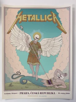 Metallica - 2019 Tyler Skaggs Poster Prague, Praha Gig Posters