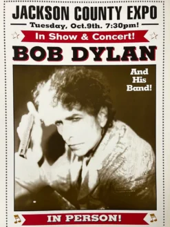 Bob Dylan - 2001 Geoff Gans Poster Central Point, OR Gig Posters
