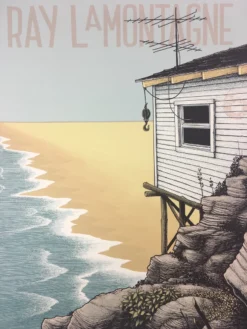 Ray LaMontagne - 2016 Justin Santora Poster Charlotte, NC Metro Credit Amphithea