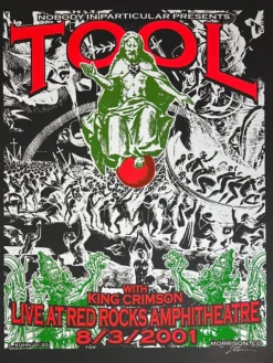 Tool - 2001 Lindsey Kuhn Poster Red Rocks Morrison, CO Colorado