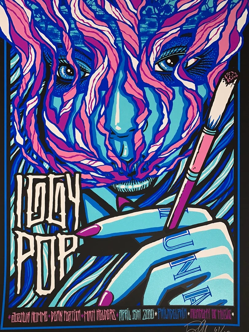 Iggy Pop - 2016 Brad Klausen Poster Philadelphia, PA