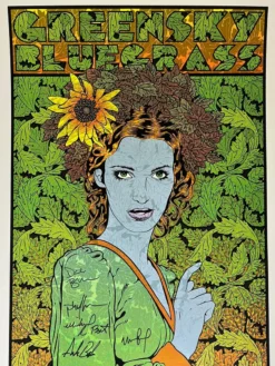 Colorado Greensky Bluegrass - 2017 Chuck Sperry Poster Red Rocks Morrison, CO AUTOGRAPHED