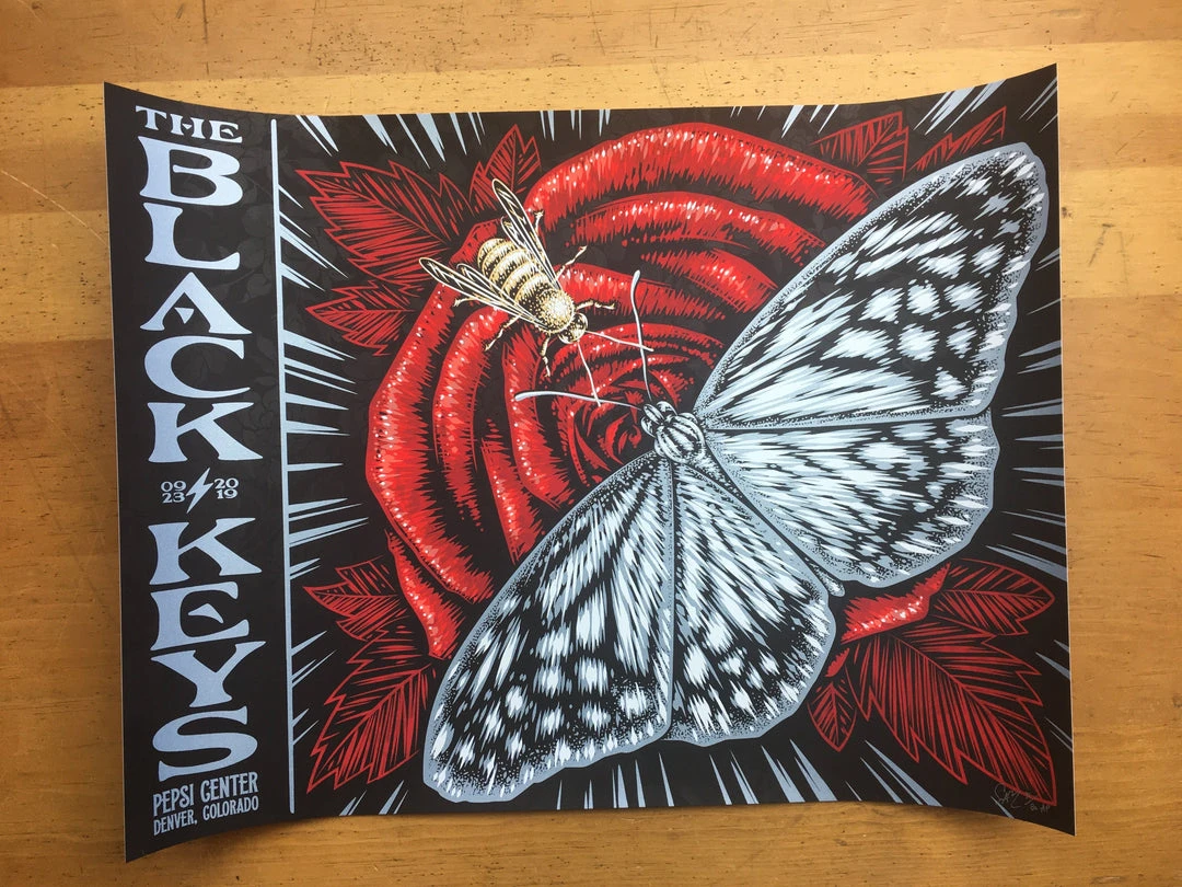 Black Keys - 2019 Todd Slater Poster Denver, CO Pepsi Center Colorado