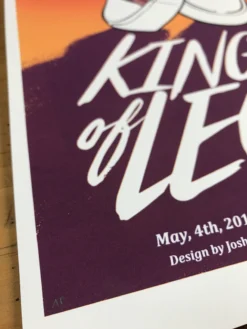 Kings Of Leon - 2017 Joshua Budich Poster Dallas, TX Starpress Pavilion Gig Posters