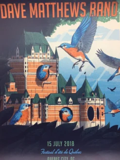 Dave Matthews Band - 2018 Matt Fleming Poster Quebec City, CAN Quebec City Summe