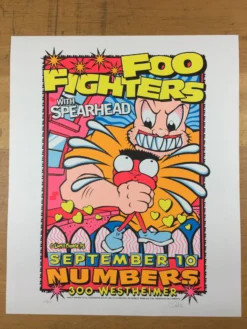 Foo Fighters - 1995 Uncle Charlie Poster Houston, TX Numbers Gig Posters