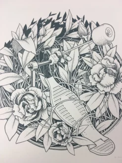 Reclaim, Erode - 2015 Justin Santora Poster Art Print Line Variant