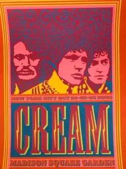 Eric Clapton Cream - 2005 John Van Hamersveld Poster New York AE 19x27.5 Gig Posters