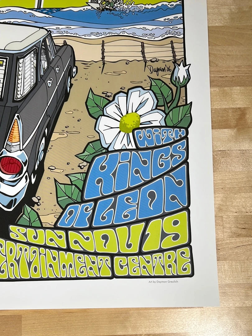 Pearl Jam - 2006 Daymon Greulich Poster Newcastle, AUS Kings Of Leon