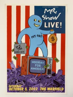 Gig Posters David Cross Mr. Show - 2002 Mats O. Stromberg Poster The Warfield Theatre San Fran 1st