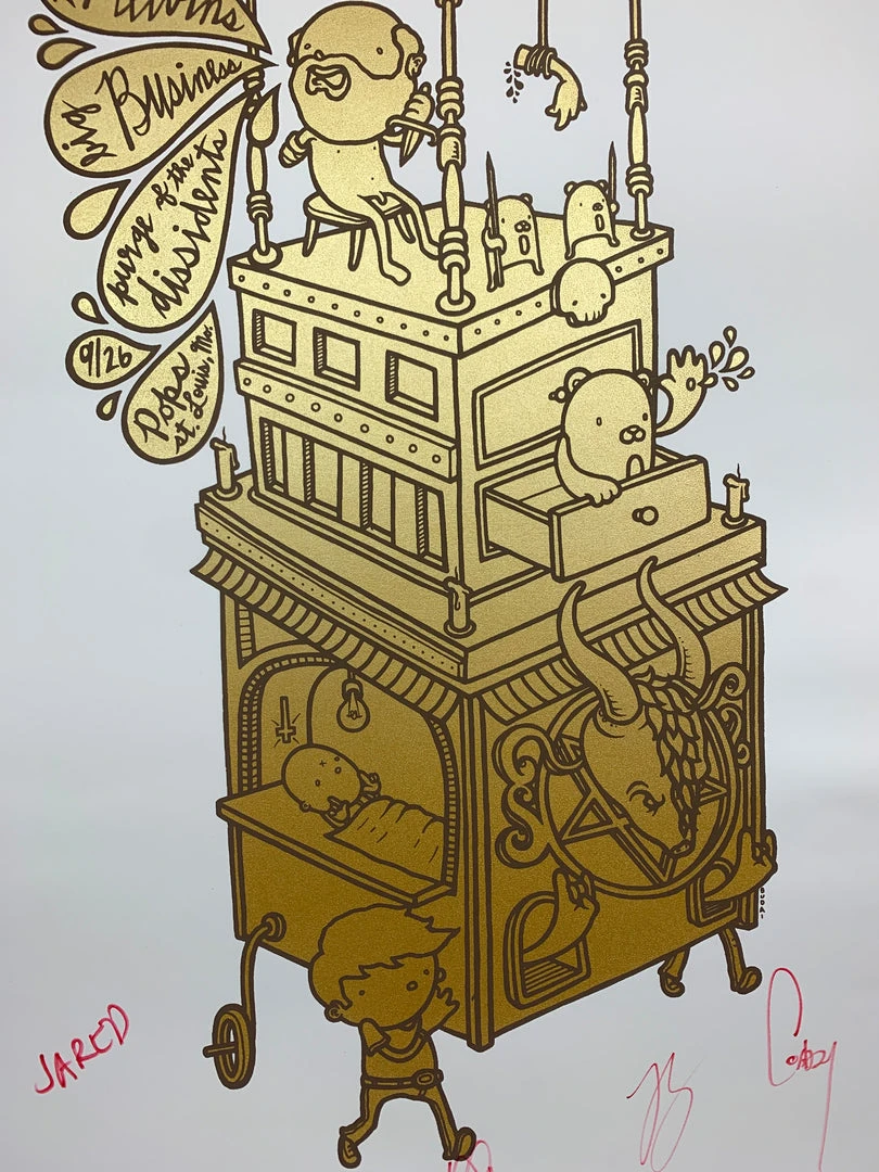 Melvins - 2007 Budai Poster St. Louis, MO Pop's Band Signed Gig Posters