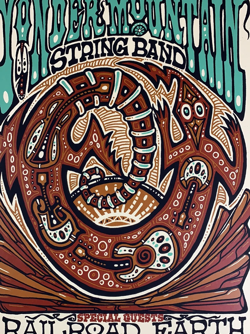 Yonder Mountain String Band - 2011 Jeff Wood Poster Red Rocks Morrison, CO