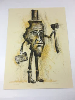 Land Of Lincoln - 2015 Dan Grzeca Poster Art Print Yellow