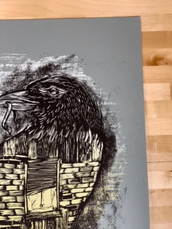 Urban Corvus - 2009 Dan Grzeca Poster Art Print Charcoal Grey