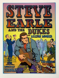 Gig Posters Steve Earle - 2005 Spain Rodriguez Poster Santa Cruz, CA