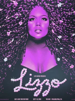 Lizzo - 2019 Tracie Ching Poster Philadelphia, PA The Met