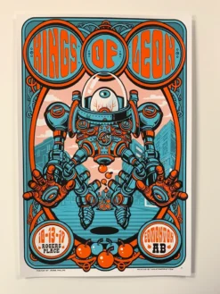 Kings Of Leon - 2017 Jesse Philips Poster Edmonton, AB Rogers Place