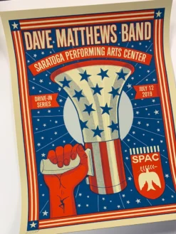 Dave Matthews Band - 2020 Methane Poster Saratoga Springs VOTE Gig Posters