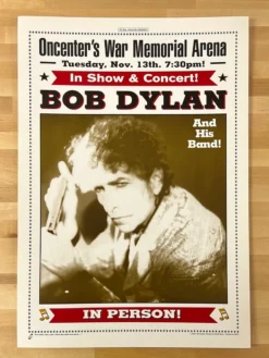 Bob Dylan - 2001 Geoff Gans Poster Syracuse, NY Oncenter War Gig Posters