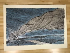 Ash - 2009 Dan Grzeca Poster Art Print Blue/Silver