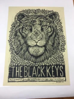 The Black Keys - 2014 Dan Grzeca Poster Chicago, IL United Center