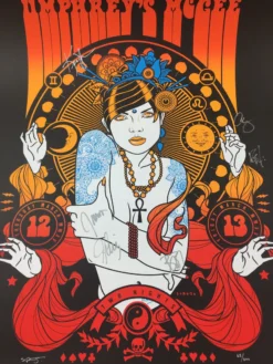 Colorado Umphrey's McGee - 2015 Scrojo Poster Belly Up Aspen, CO Band Autographed Silver