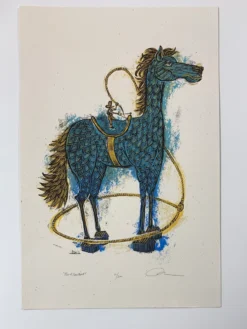 Tiny Cowboy - 2009 Dan Grzeca Poster Art Print BLUE 21/200 Art Prints