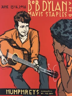Bob Dylan - 2016 Scrojo Poster San Diego, CA Humphrey's By The Bay Gig Posters