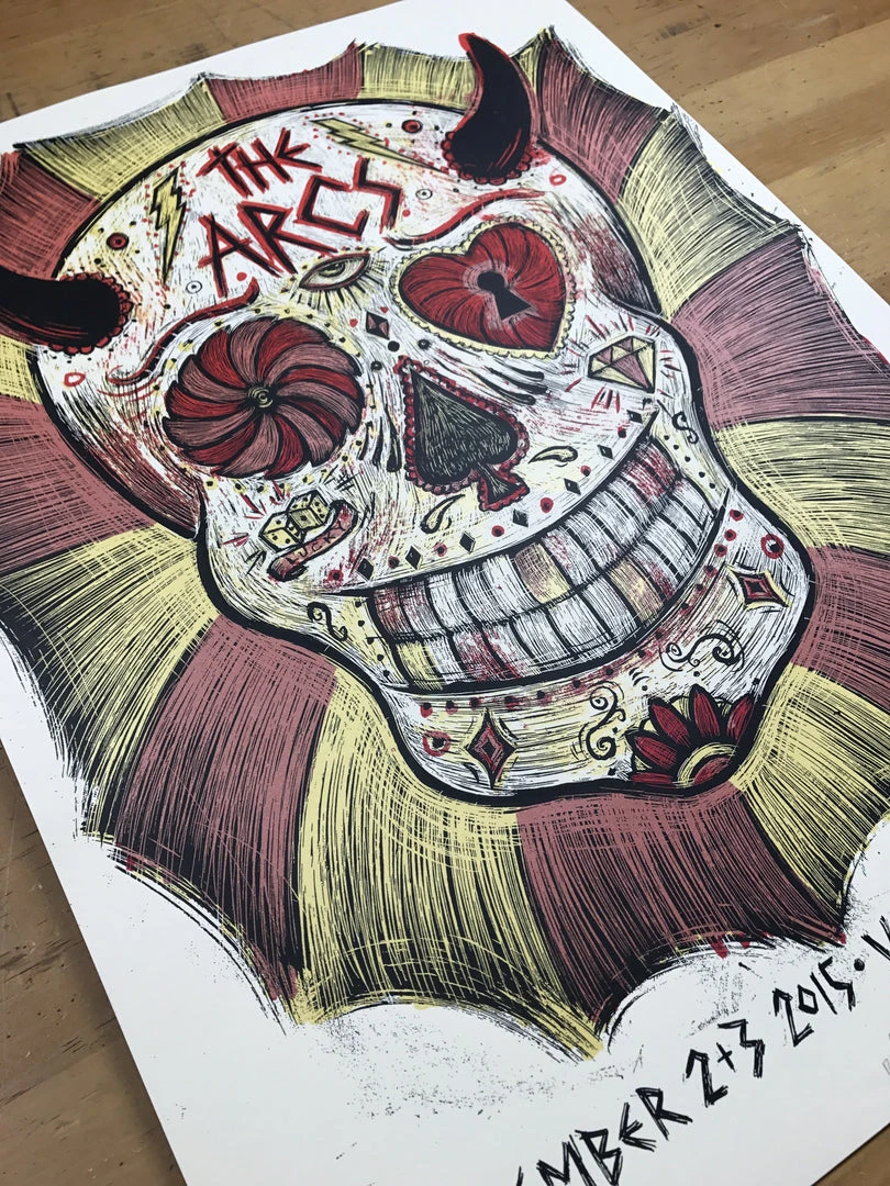 The Arcs - 2015 Dan Grzeca Poster Chicago, IL Vic Theatre