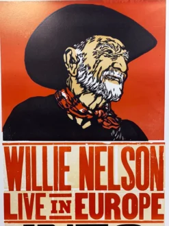 Willie Nelson - 2010 Hatch Show Print 6/4 Poster Killarney, Ireland Gig Posters